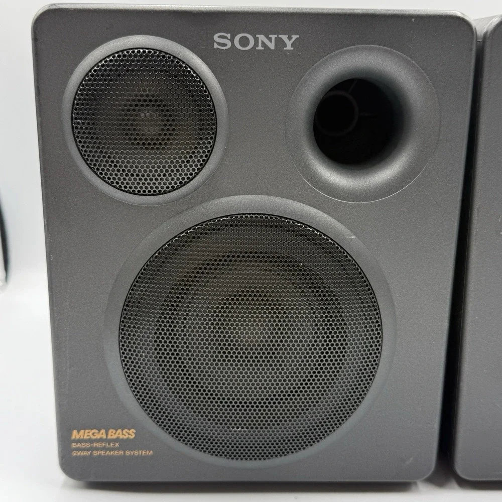 Sony CFD-758 Pair Of Speakers 2 Way Mega Bass Black